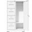 White Cold - Rolled Steel File Cabinet With 4 Drawers And 1 Door For Office Use Material, Smooth Operation, Spacious Storage-1917707731