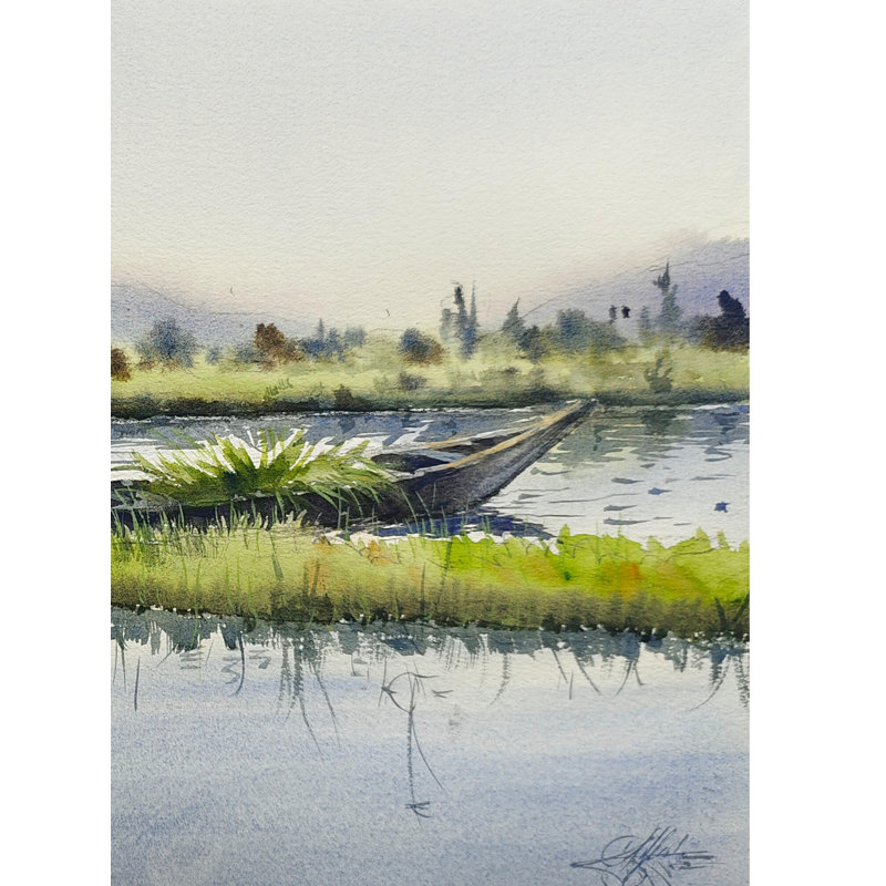 Magnifique Cachemire | Aquarelle par Achintya Hazra
