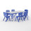 Goddard 7-Piece Plastic Kids Activity Table and Chairs Set