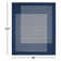 Tapis rayé bleu marine tissé à la main Nevins