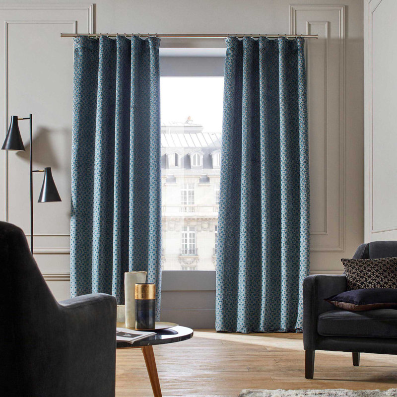Oscar Room Darkening Curtain Single Panel, Width 138 x Drop 280cm
