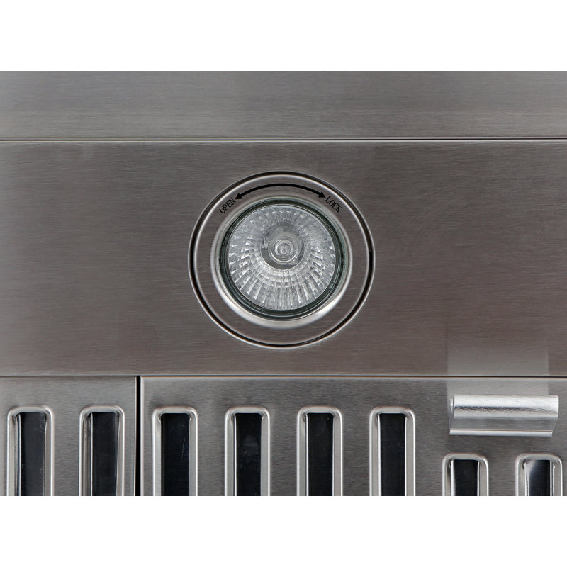Hotte murale convertible 36 pouces 860 CFM en chrome poli avec télécommande incluse