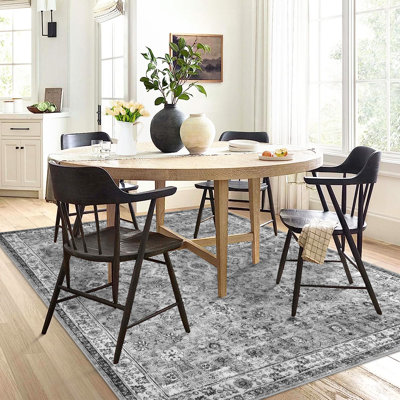 Tapis à motif floral rétro Boho