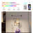 Tempered Glass Display Cabinet,Wine Cabinet, Storage Cabinet,File Cabinet, Tempered Glass Top,Bluetooth LED Light Strip,With Door Lock,Suitable For Living Room, Bedroom,Hallway,Office,Color:White-2084195171