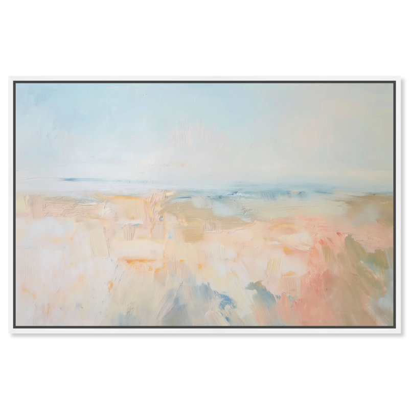 Tidal Borderland II Canvas Abstract Print by Oliver Gal, Black Frame, 15 x 10, 21"H x 31"W, White Frame