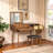 43.3“ Free-standing Vanity with 3 Drawers, Flip-top Mirror and 1 Stool