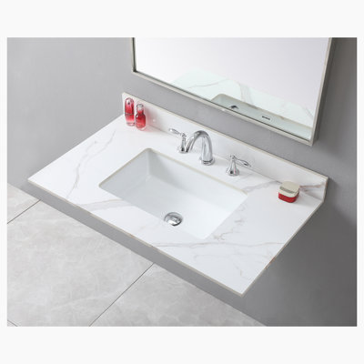 37.01 Stone Material 1 Single Bathroom Vanity Top Yes Sink