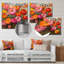 Rose, orange, renoncule, été, pré II - renoncule, art mural-1305339558-1133430664
