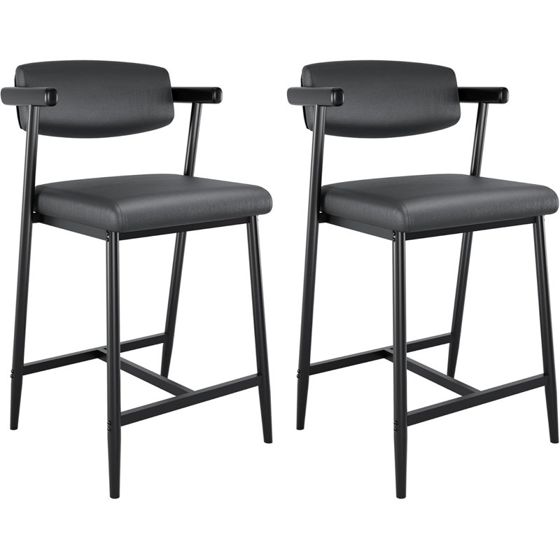 Faux Leather Accent Chair, Black