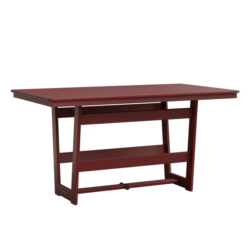 Table rectangulaire à hauteur de comptoir 70 po Berlin Gardens Hudson, Rouge