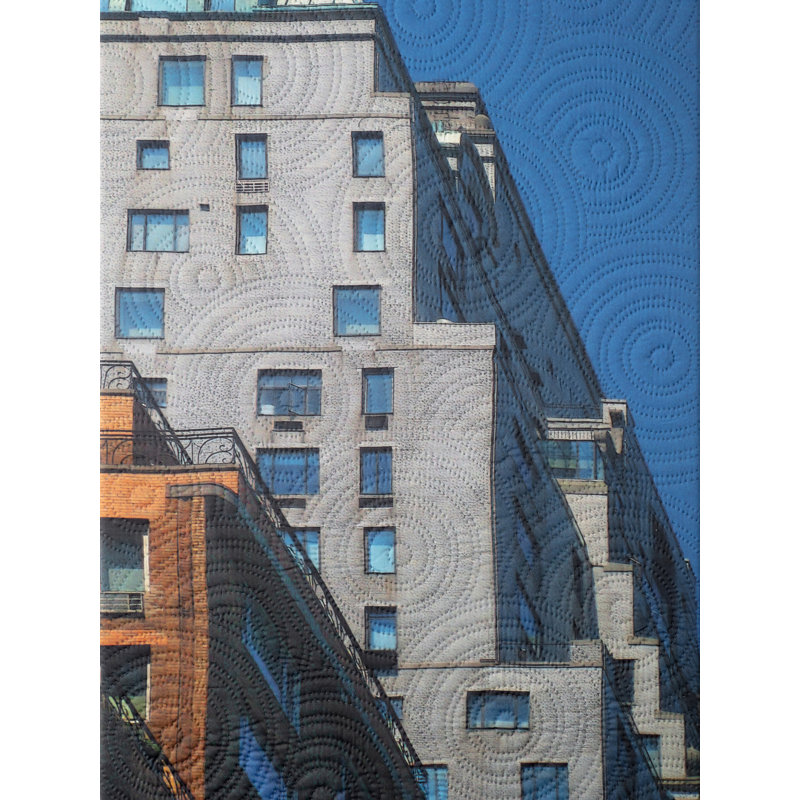 Gray Building Print by Marilyn Henrion, 32" H x 24" W, Wrapped Canvas