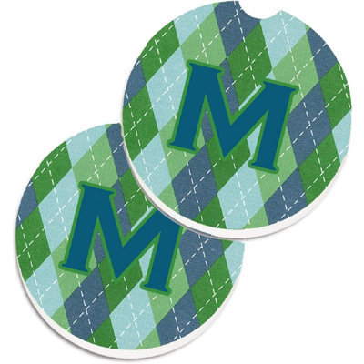 Ceramic Round 2 Piece Car Coaster Set
