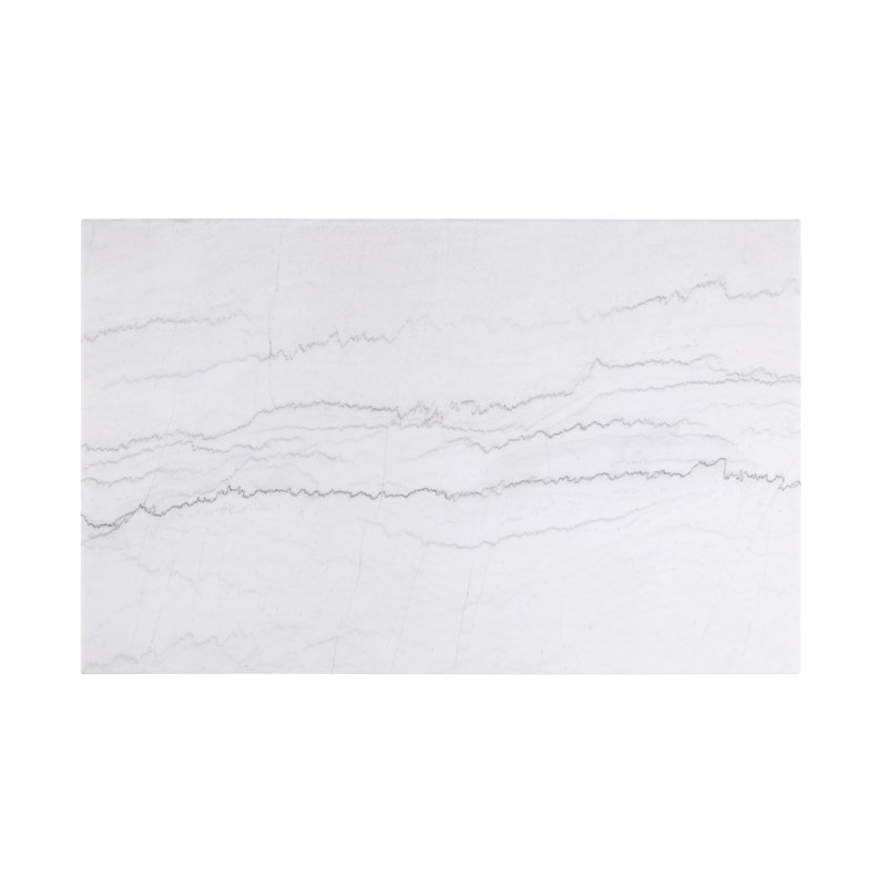 Table de comptoir en marbre véritable de 60 po avec base de rangement Pillay