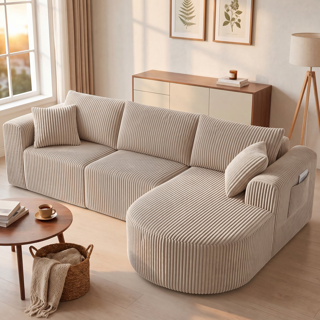 3 Seater Fabric Corner Sectional