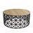 Modern Coffee Table, Oak & Black, 35.4 x 35.4 x 15.0 inches | 100% Melamine Coated Particle Board, 0.7 inches Thick, PVC Band, Wrought Iron Legs | Stylish Industrial Design for Living Room & Office Spaces-1531350302