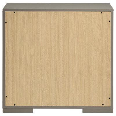 High Gloss 2-Drawer Nightstand Bedside Table