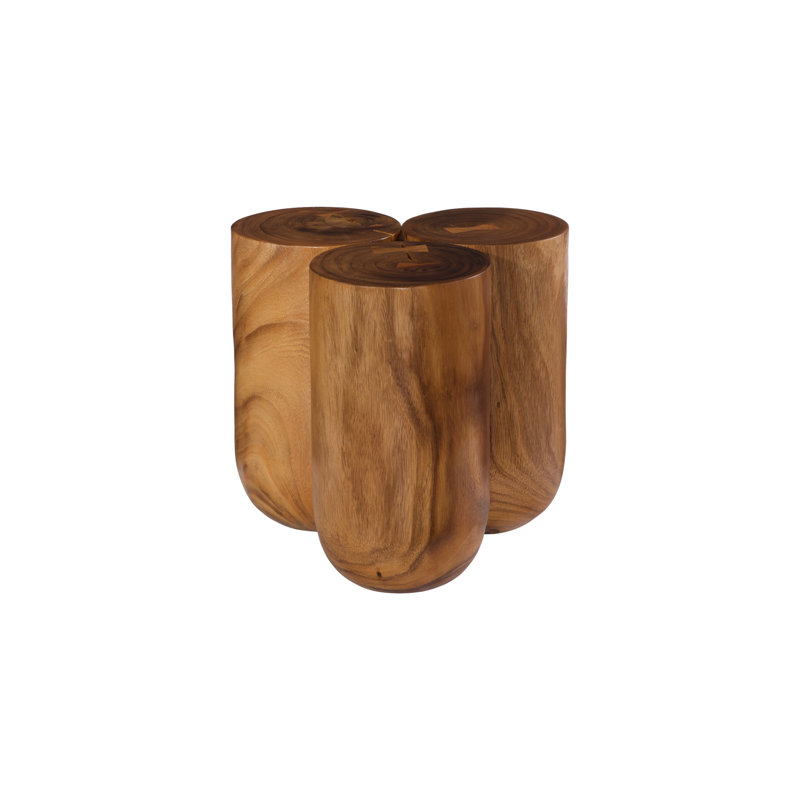 Triflora Side Table, Natural, Large, 16'' H x 18'' W x 18'' D