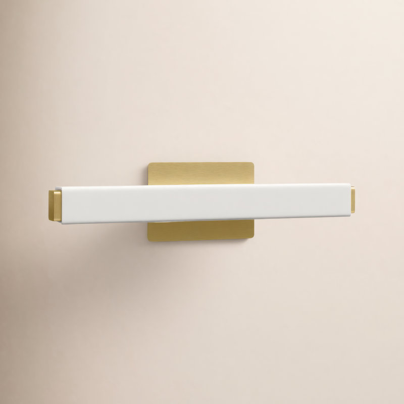 Vogue 1 - Light LED Flush Mounted Sconce, 2700K, Brushed Brass