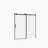 56-60"W x 72"H Frameless Sliding Shower Door,5/16" (8mm) Thick SGCC Tempered Clear Glass,Double Side Easy Clean Coat, Matte Black Finished With Buffer