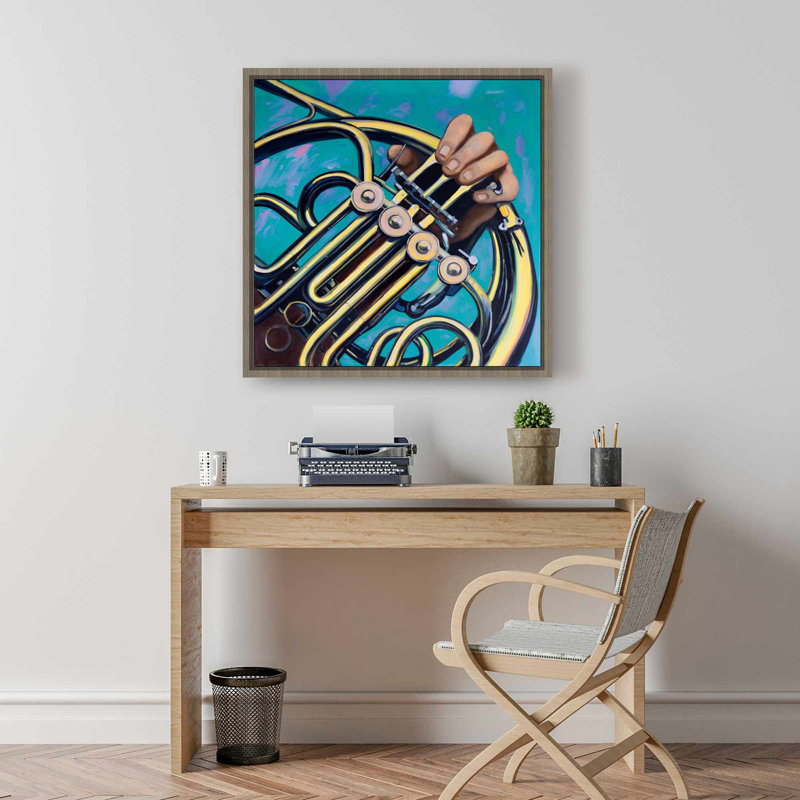 Musicien avec toile de cor français | Art mural Home Decor