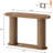 42.5” Oval Fluted Console Table with Storage Shelf – Narrow Entryway Table, Modern Sofa Table for Hallway, Foyer, Living Room, Behind Couch-1706534188