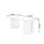 Bureau rectangulaire en bois d'hévéa brun-130371938