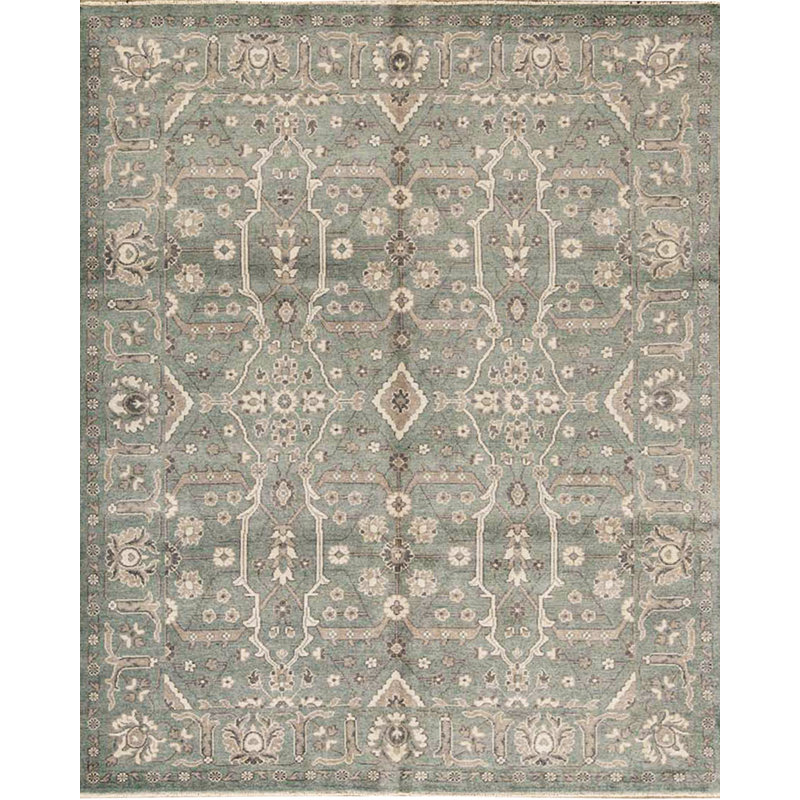 Oriental Area Rug in Dark Blue/Ivory
