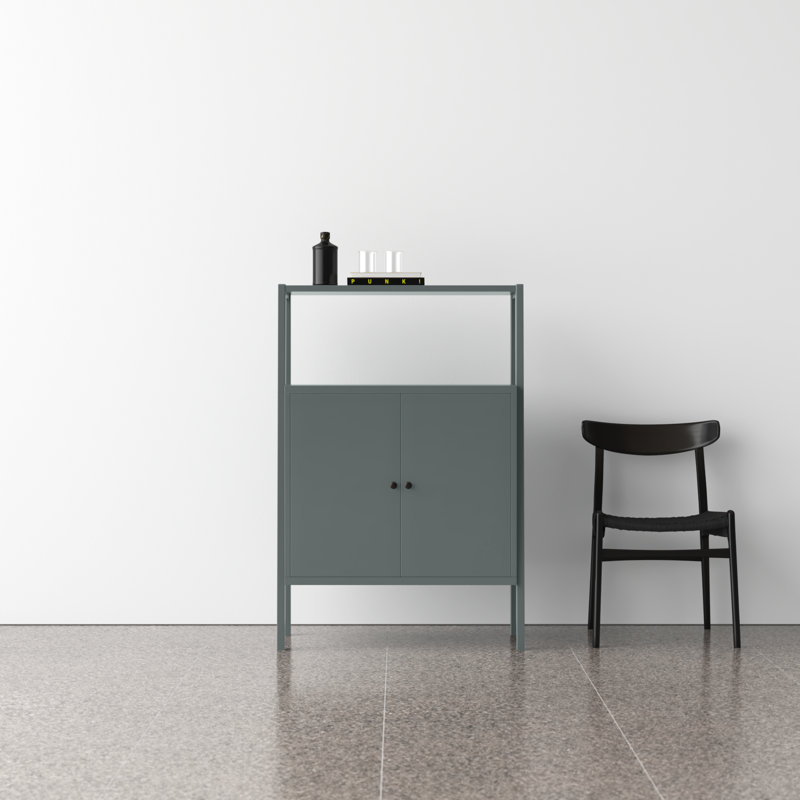 Faulkner 32'' Bar Cabinet, Gray/Green