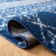 Tapis bleu marine à motif géométrique Cobos-1352226730