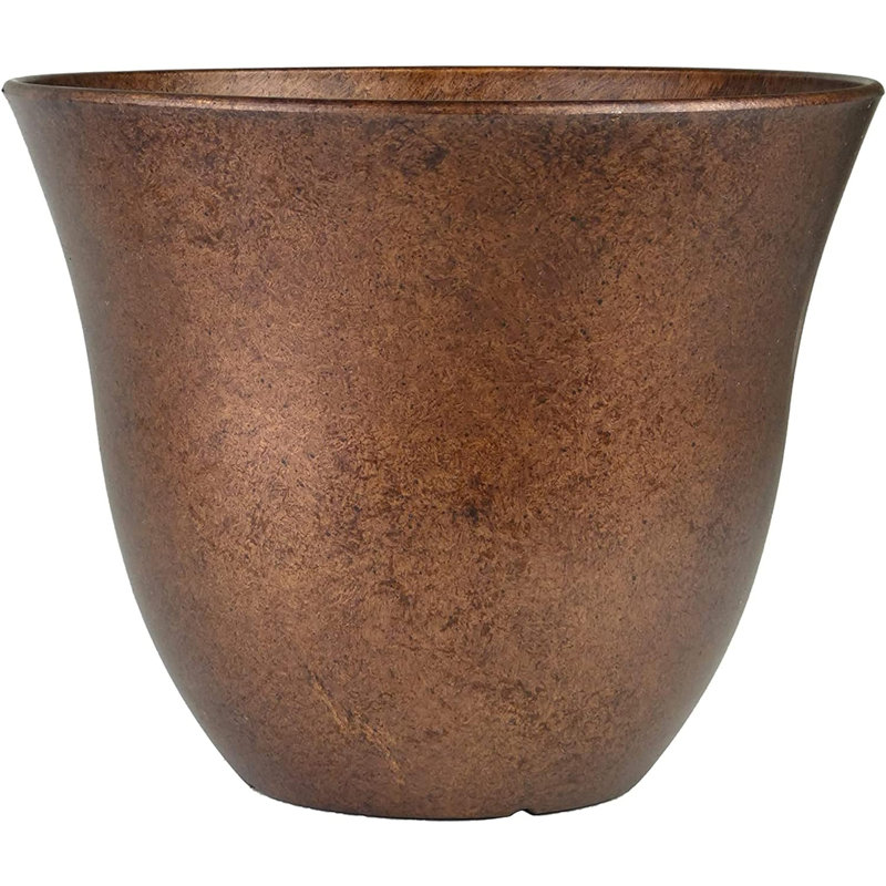 Ayaah Pot Planter, Copper, 10.5" H x 13" W x 13" D