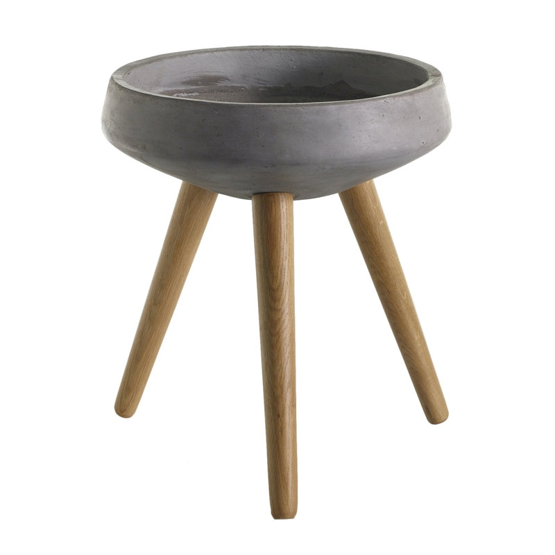 Pot à fleurs en béton Hedvige, H 19,5 po x l 17,25 po x P 17,25 po