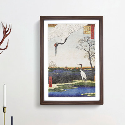 Two Cranes by Utagawa Hiroshige - Picture Frame Painting Print
