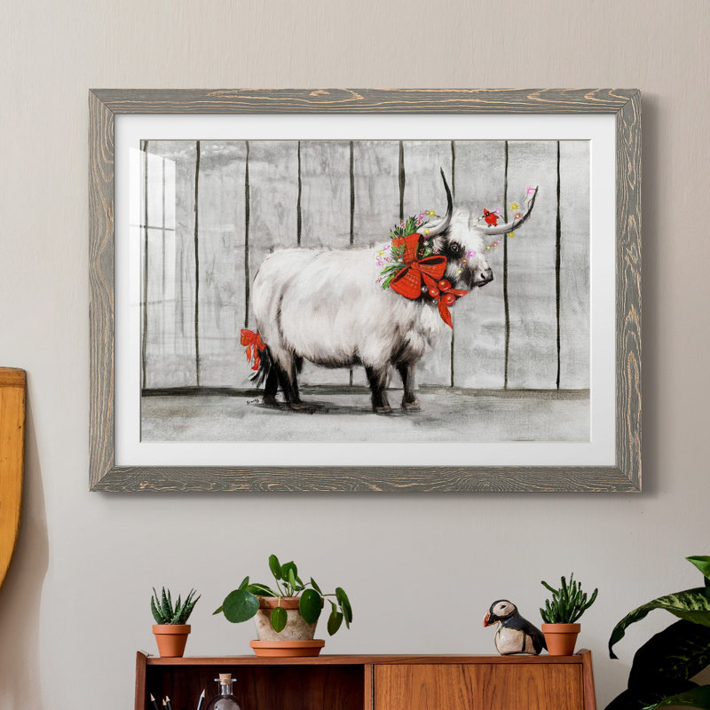 Barn Festivities I - Reproduction de cadre photo sur papier, H 31 po x l 44 po x P 1 po, Cadre en papier gris