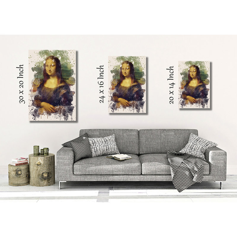 The Mona Lisa by Leonardo Da Vinci Painting on Canvas - Wrapped Canvas, 76cm H x 50cm W