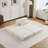 Compression Mahjong Sofa,Convertible Floor Sofa Bed,DIY Boneless Modular Sectional Sofa,No Assembly Required,Circle Fleece Fabric,Oversized Single Seater With 1 Pillow And 1 Ottoman,White-261485221