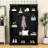 Hall Tree with Adjustable Shelves, Storage Bench and 7 Hooks-1363510059