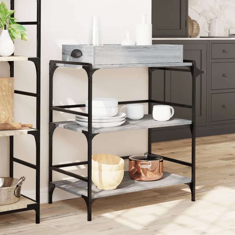 Osterman Metal Bar Cart, Grey Sonoma
