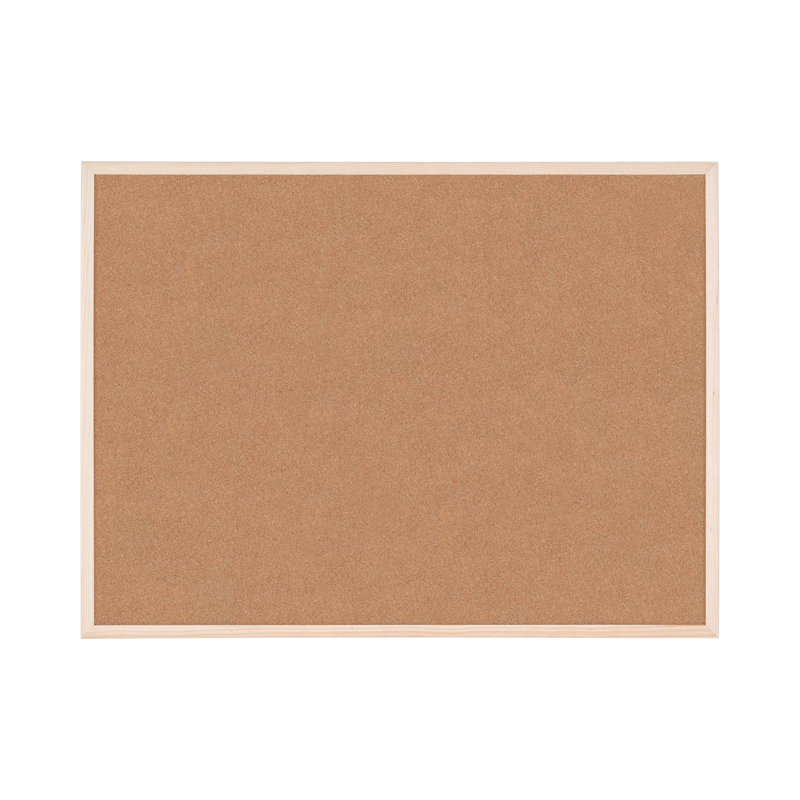 Cork Wall Mounted Reversible Bulletin Board 60cm H x 80cm W