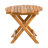 NO INSTALLATION REQUIRED/ FOLDABLE AND ADJUSTABLE OUTDOOR ACACIA WOOD SIDE TABLE