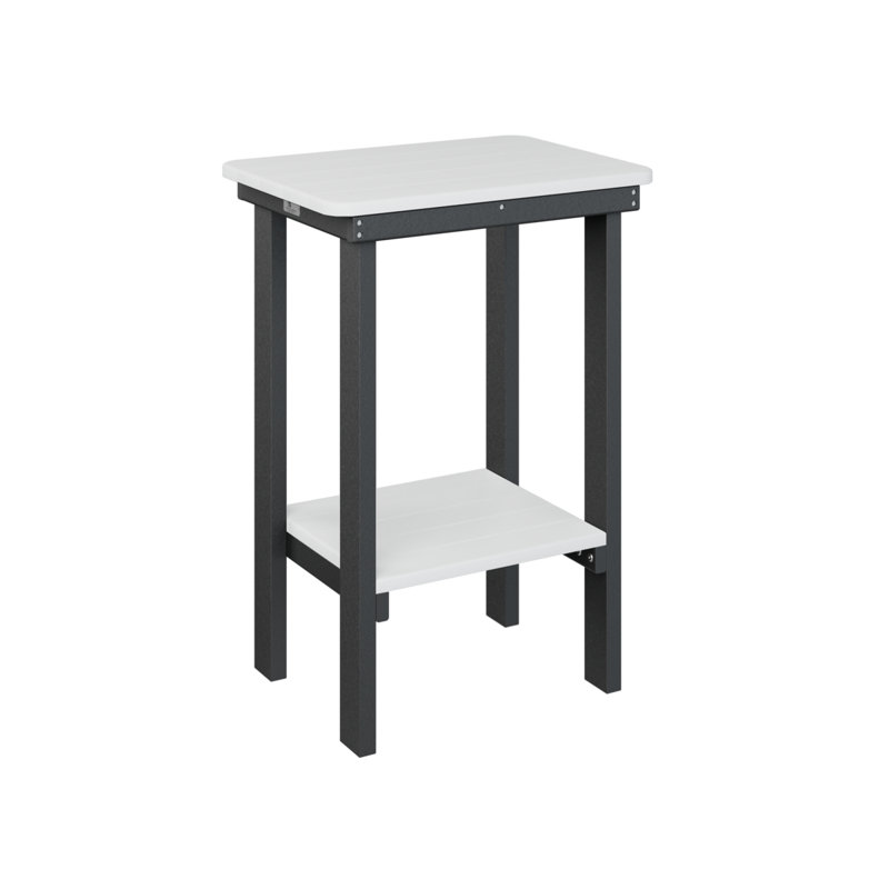 Berlin Gardens Rectangular End Counter Table, Black, White