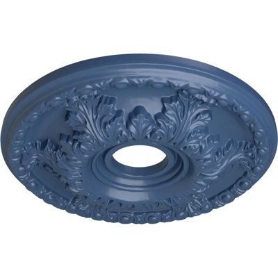Médaillon de plafond Endurathane Norwich, DO 18 po x P 3 1/2 po x P 1 3/8 po (convient aux auvents jusqu'à 4 1/2 po), finition de foyer en pierre peinte à la main