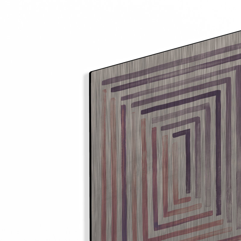 «Red and Blue Sunset 2» par Laura Marshall, art mural en métal, H 16 po x l 12 po