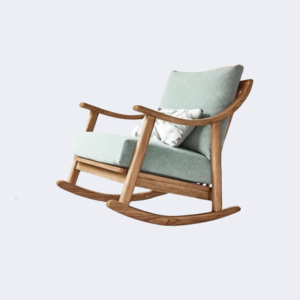 HORIZON CASUAL, INC. Ash Wood Log Rocking Chair Solid Wood Rocking ...