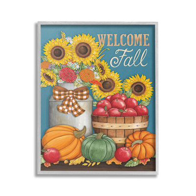 Welcome Fall Harvest Framed Giclee Art by Deb Strain