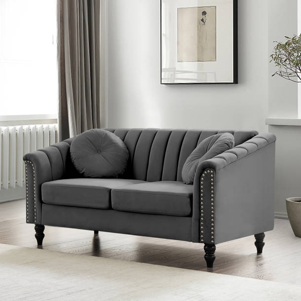 Mercer41 Lyme Upholstered Chesterfield Chair & Reviews | Wayfair