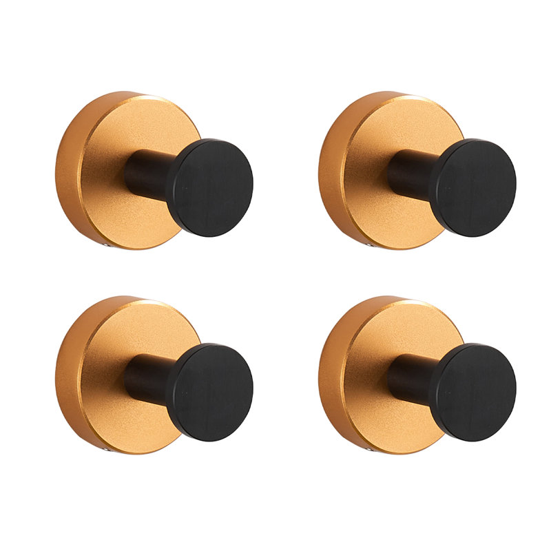 Wall Mounted Towel Hook, Black/Gold