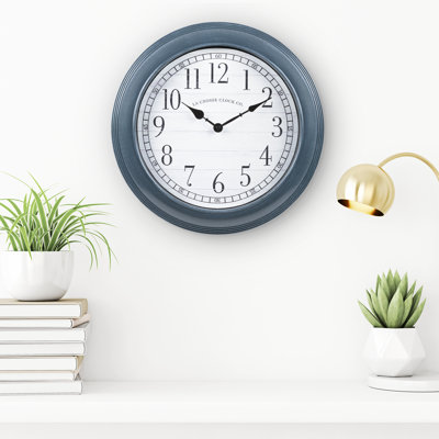 16" Everly Gray Quartz Clock