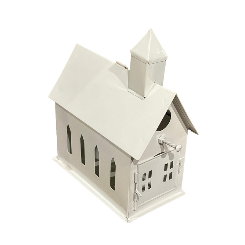 Maison d'oiseaux Country Church, blanc
