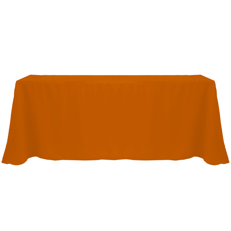 Solee Solid Color Tablecloth, 108" x 132", 2, Burnt Orange