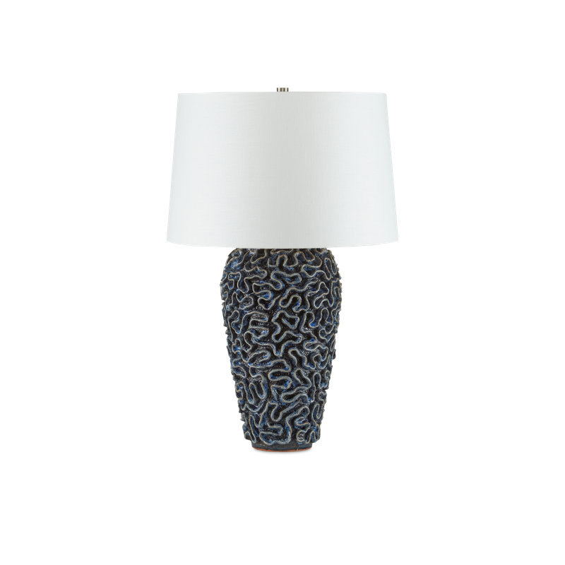 Lampe de table bleue 29,5 po Milos